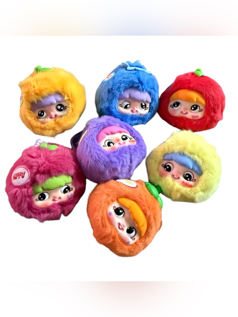 Yaya Fun Fruits Keychain Confirmed Opened Scented Blind Box Toy Lot of (7)